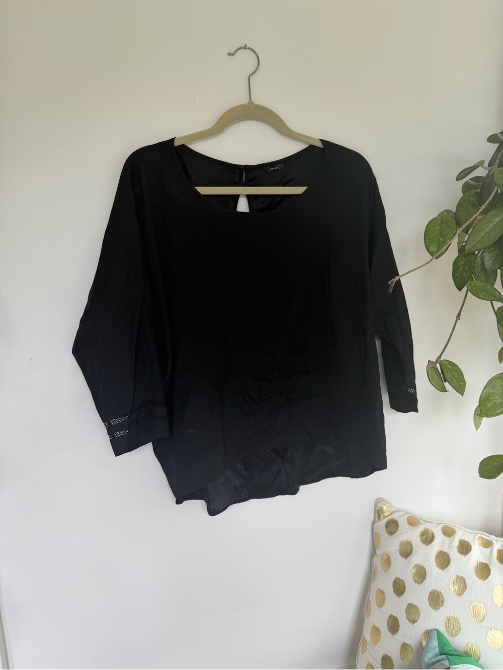 Black Women's Scoop Neck Blouse